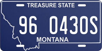 MT license plate 960430S