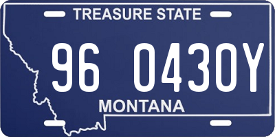 MT license plate 960430Y