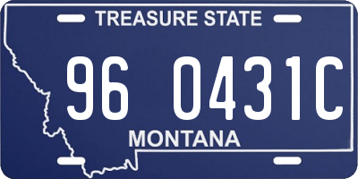 MT license plate 960431C