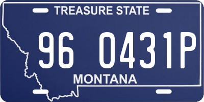 MT license plate 960431P