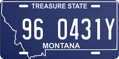 MT license plate 960431Y