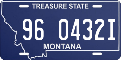 MT license plate 960432I