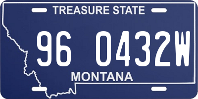 MT license plate 960432W