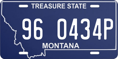 MT license plate 960434P