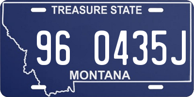 MT license plate 960435J