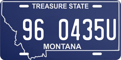 MT license plate 960435U