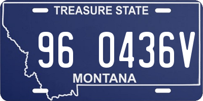 MT license plate 960436V
