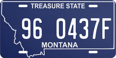 MT license plate 960437F