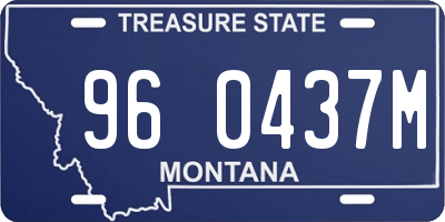 MT license plate 960437M