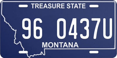 MT license plate 960437U
