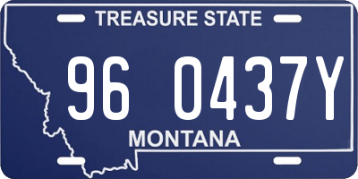 MT license plate 960437Y