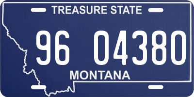 MT license plate 960438O