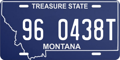 MT license plate 960438T