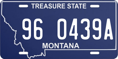 MT license plate 960439A