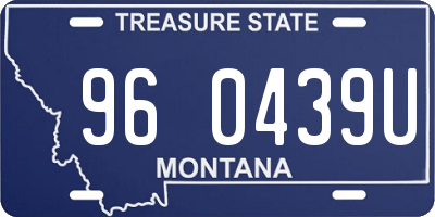 MT license plate 960439U