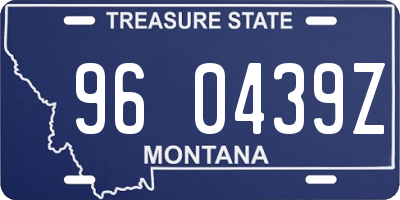 MT license plate 960439Z