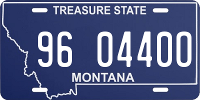 MT license plate 960440O