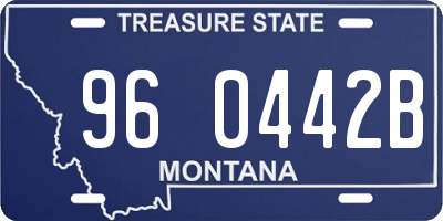MT license plate 960442B