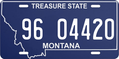 MT license plate 960442O