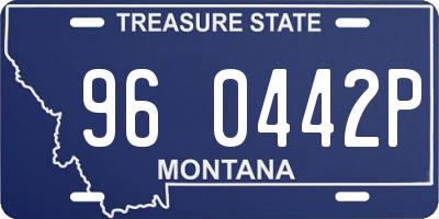 MT license plate 960442P