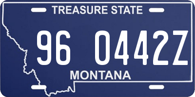 MT license plate 960442Z