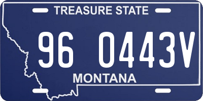 MT license plate 960443V