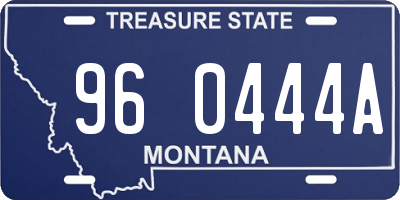 MT license plate 960444A