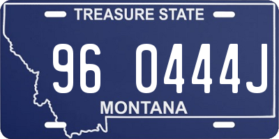 MT license plate 960444J
