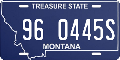 MT license plate 960445S