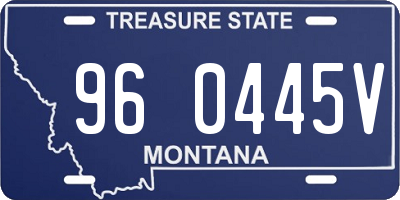 MT license plate 960445V