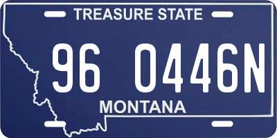 MT license plate 960446N