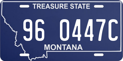 MT license plate 960447C