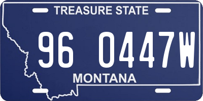 MT license plate 960447W