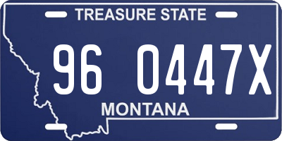 MT license plate 960447X