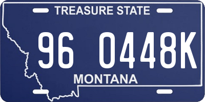 MT license plate 960448K