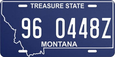 MT license plate 960448Z