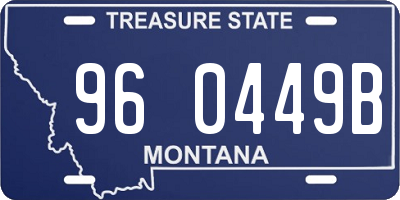 MT license plate 960449B