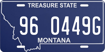 MT license plate 960449G