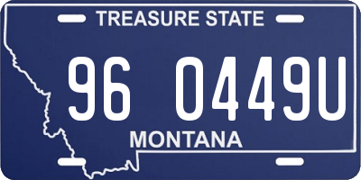 MT license plate 960449U