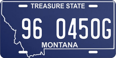 MT license plate 960450G