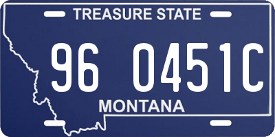 MT license plate 960451C