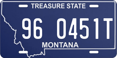 MT license plate 960451T