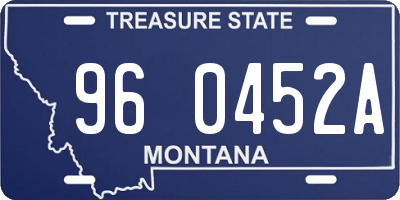 MT license plate 960452A