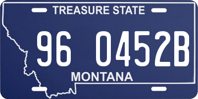MT license plate 960452B
