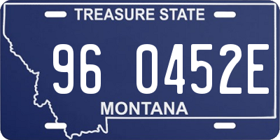 MT license plate 960452E