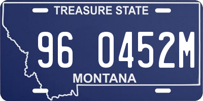 MT license plate 960452M