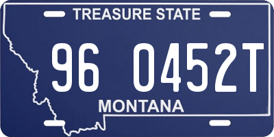 MT license plate 960452T