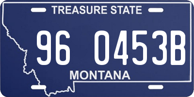 MT license plate 960453B