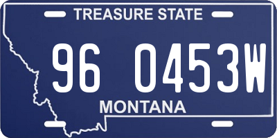 MT license plate 960453W