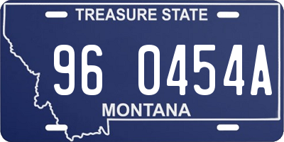 MT license plate 960454A